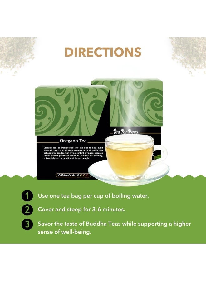 Buddha Teas - Organic Oregano Tea - Herbal Tea - For Health & Wellbeing - With Antioxidants & Minerals - Clean Ingredients - Caffeine Free - OU Kosher & Non-GMO - 18 Tea Bags (Pack of 1) - Image 4